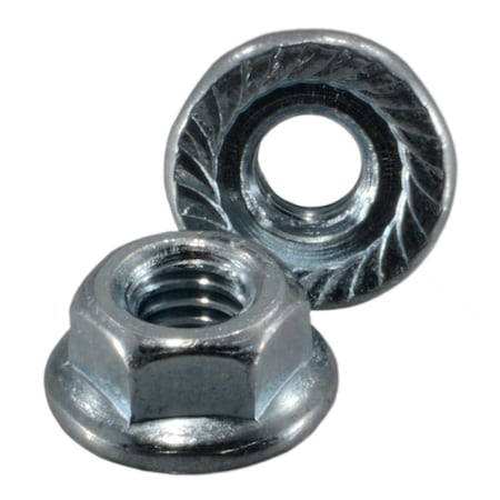 Midwest Fastener Flange Nut, M4-0.70, Steel, Class 8, Zinc Plated, 20 PK 39941